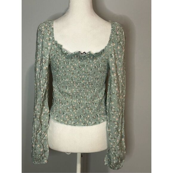🆕 Liv & Lottie printed chalice long sleeve top with ruched front Juniors size L - Picture 5 of 11